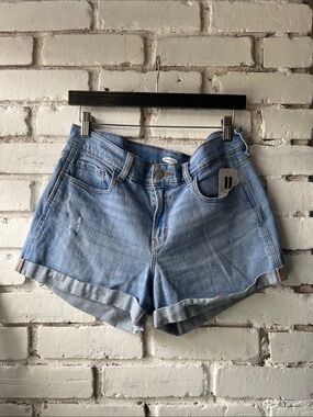 Old Navy Light Blue Denim Roll-Cuff Shorts